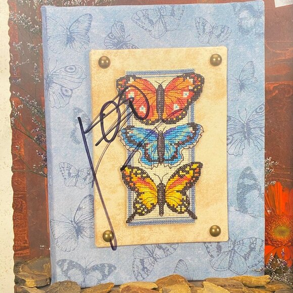 Dimensions Stone Path Studio Butterfly Counted Cross Stitch Kit Mount Frame 2002 - Picture 2 of 7